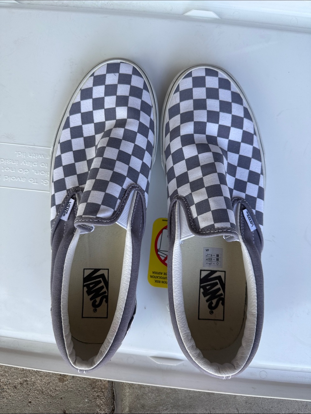 Vans Slip-On Checkerboard Sneakers - Black & White
